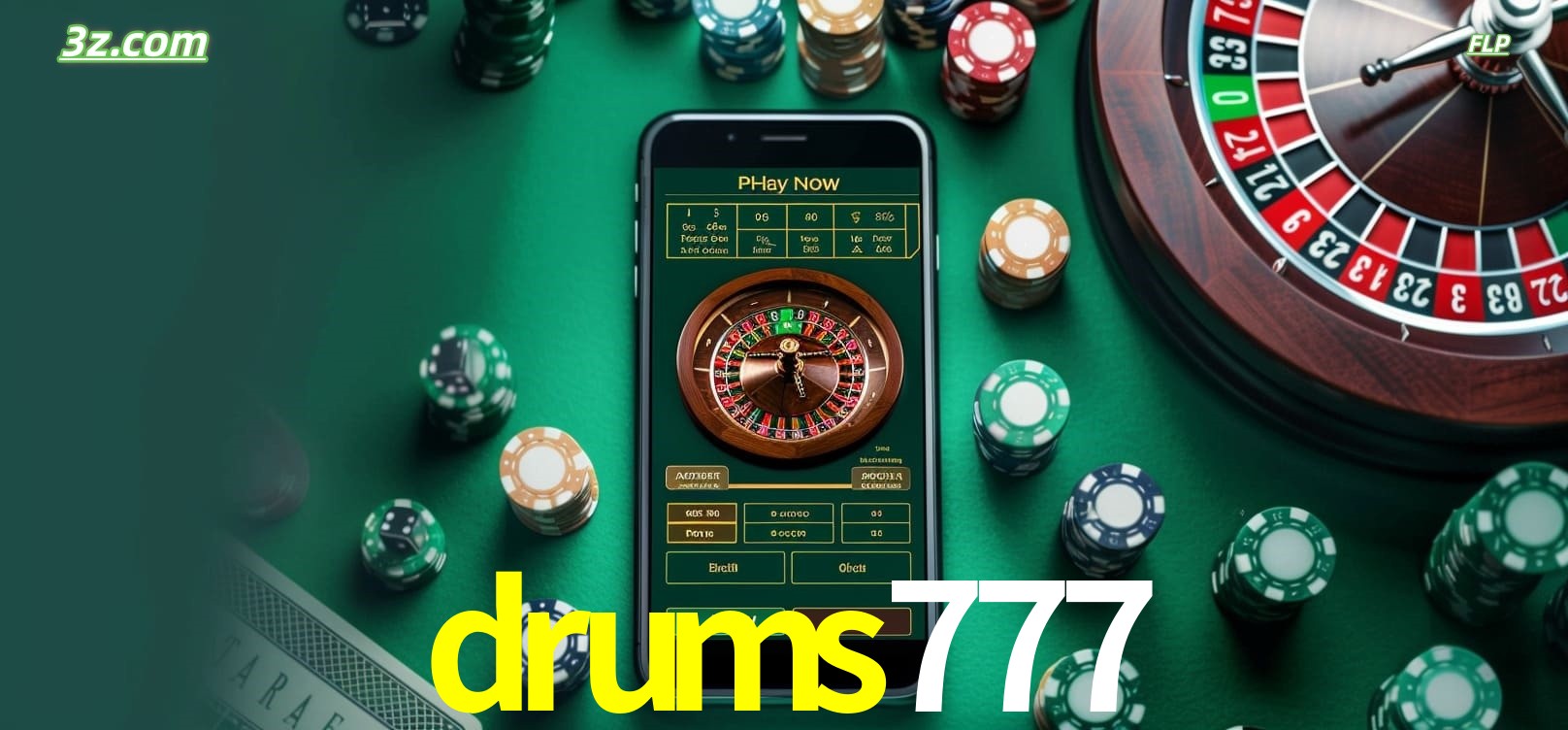 Roleta online no cassino drums777 disponível em celular e computador