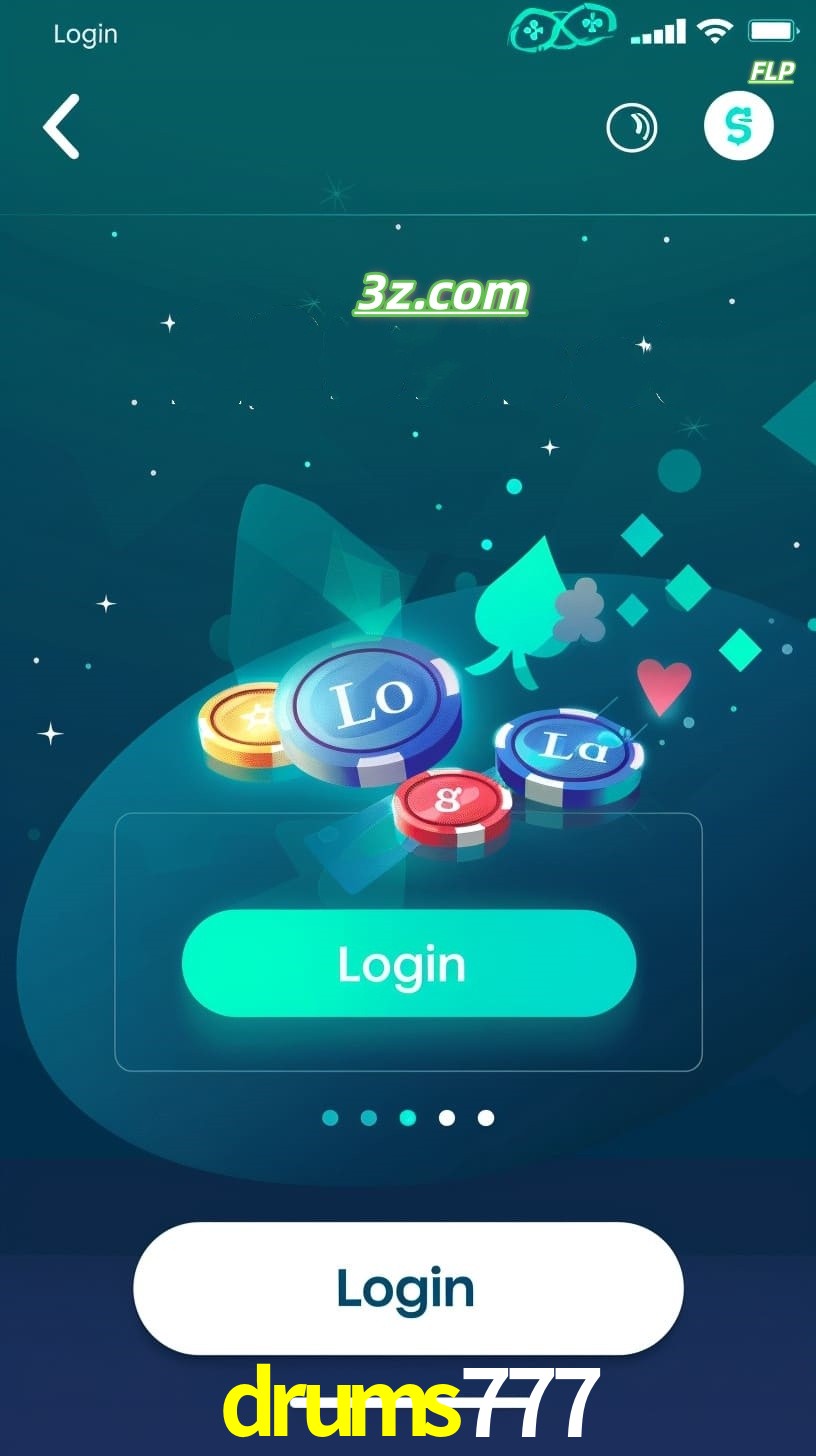 Login no aplicativo de cassino online drums777 Brasil com bônus de boas-vindas